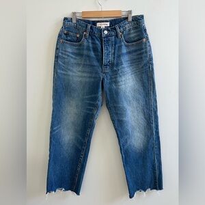 Lucky Brand Women's High Rise Crop Blue Jeans